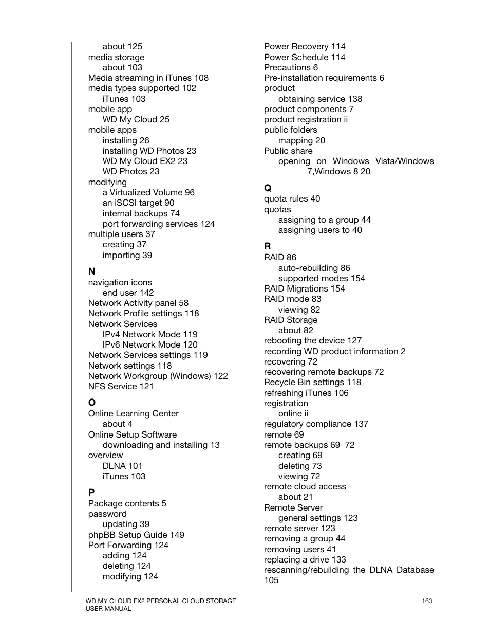 Western Digital My Cloud EX2 User Manual User Manual | Page 165 / 168