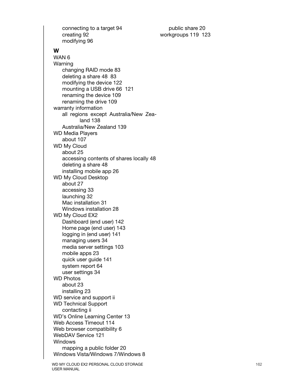 Western Digital My Cloud EX2 User Manual User Manual | Page 167 / 168