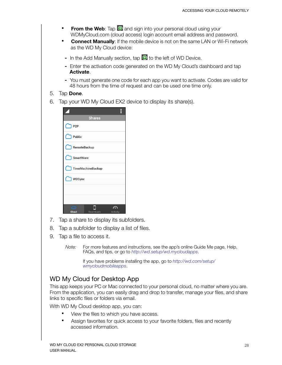 Wd my cloud for desktop app | Western Digital My Cloud EX2 User Manual User Manual | Page 33 / 168