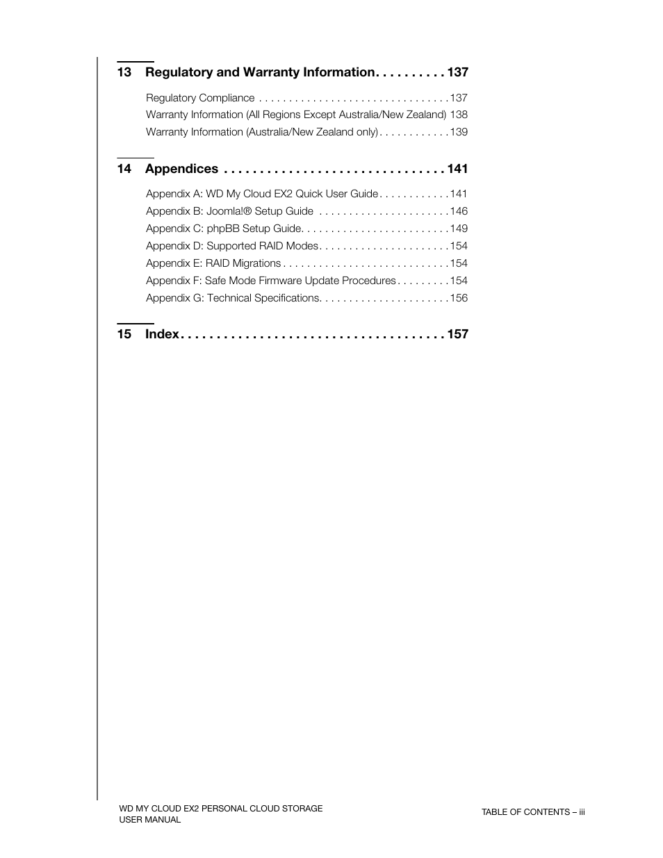 Western Digital My Cloud EX2 User Manual User Manual | Page 5 / 168