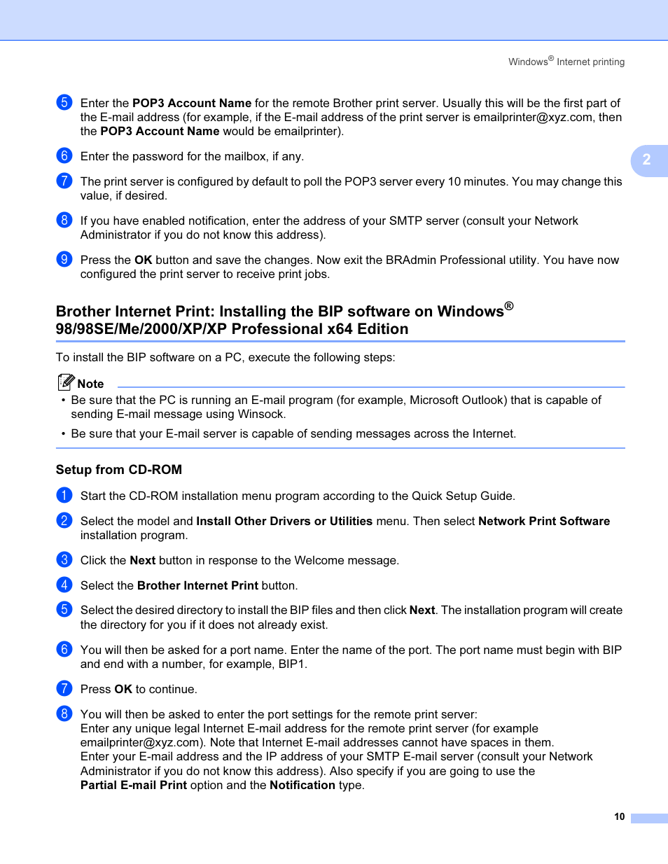 Setup from cd-rom, 98/98se/me/2000/xp/xp, Professional x64 edition | Brother SHB6102 User Manual | Page 14 / 34