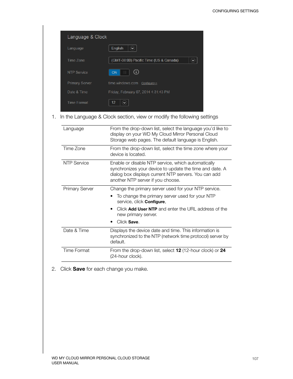 Western Digital My Cloud Mirror User Manual User Manual | Page 112 / 166