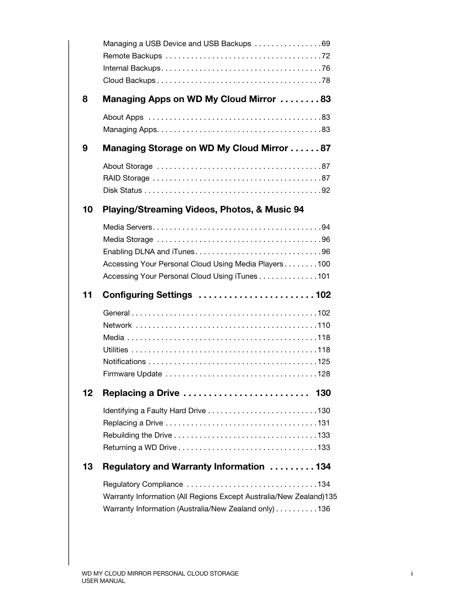 Western Digital My Cloud Mirror User Manual User Manual | Page 4 / 166