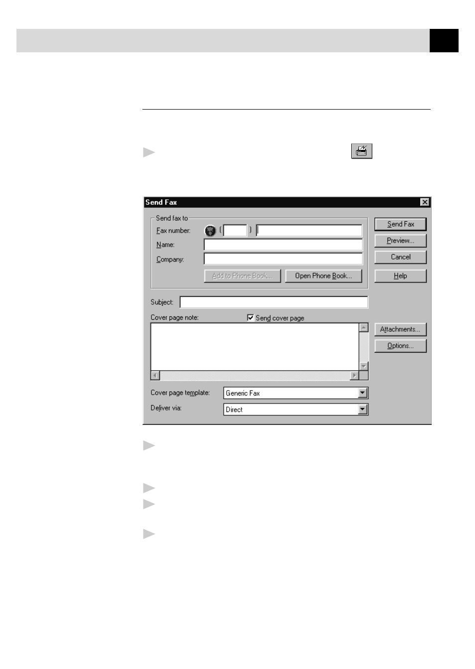 Sending a fax from the main menu | Brother FAX 870MC User Manual | Page 145 / 165