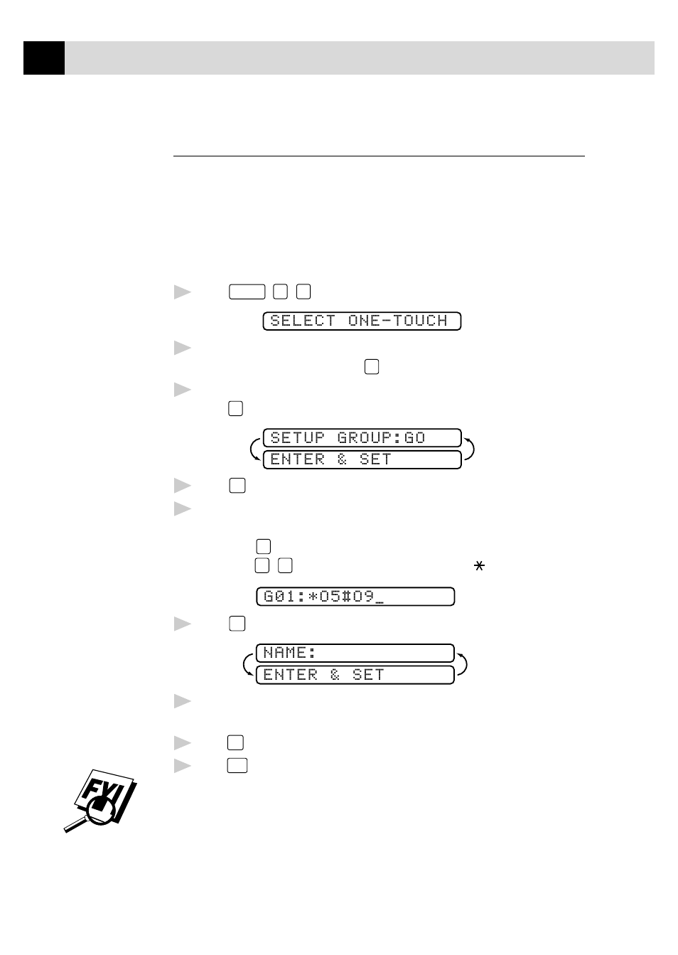 Setting up groups for broadcasting | Brother FAX 870MC User Manual | Page 76 / 165
