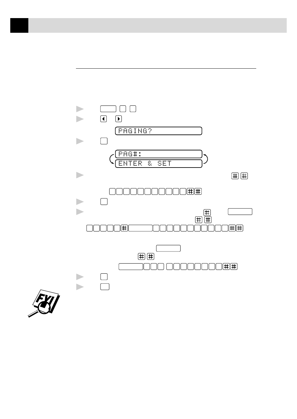 Programming paging number | Brother FAX 870MC User Manual | Page 82 / 165