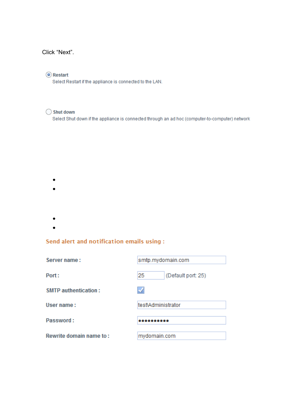 5 step 5: email (smtp) server | Western Digital WD Arkeia RAx300T Installation and Configuration Guide User Manual | Page 14 / 33