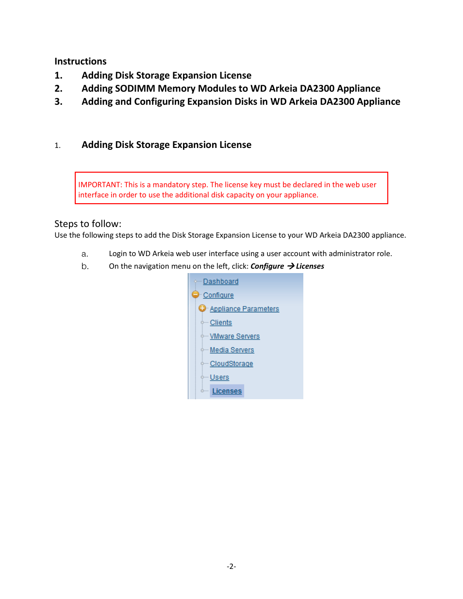 Western Digital WD Arkeia DA2300 Disk Expansion Kit User Manual | Page 2 / 10