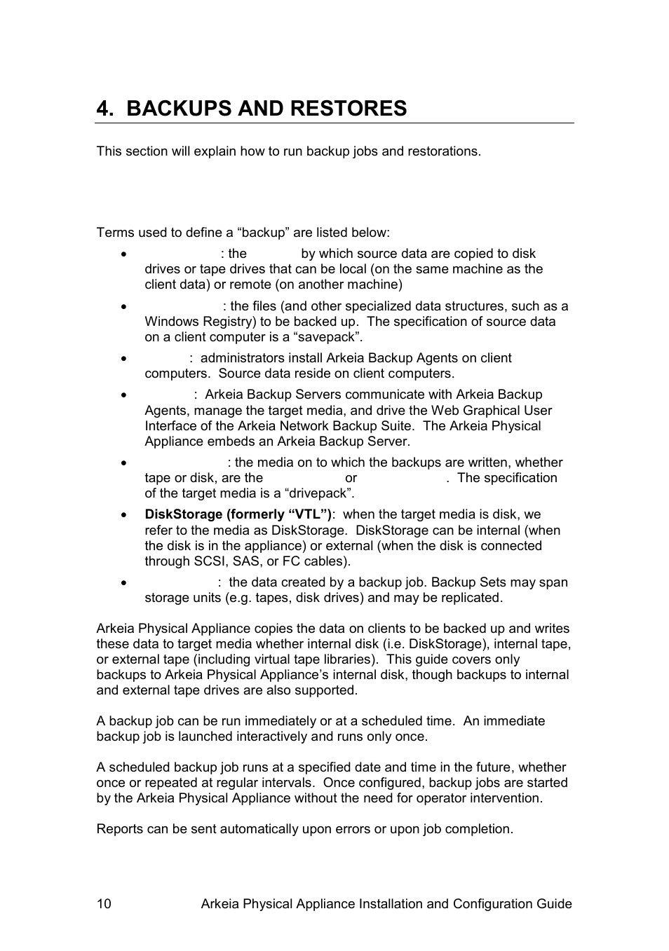 Backups and restores, Ackup, Trategies | Western Digital WD Arkeia R620 Installation and Configuration Guide User Manual | Page 16 / 35