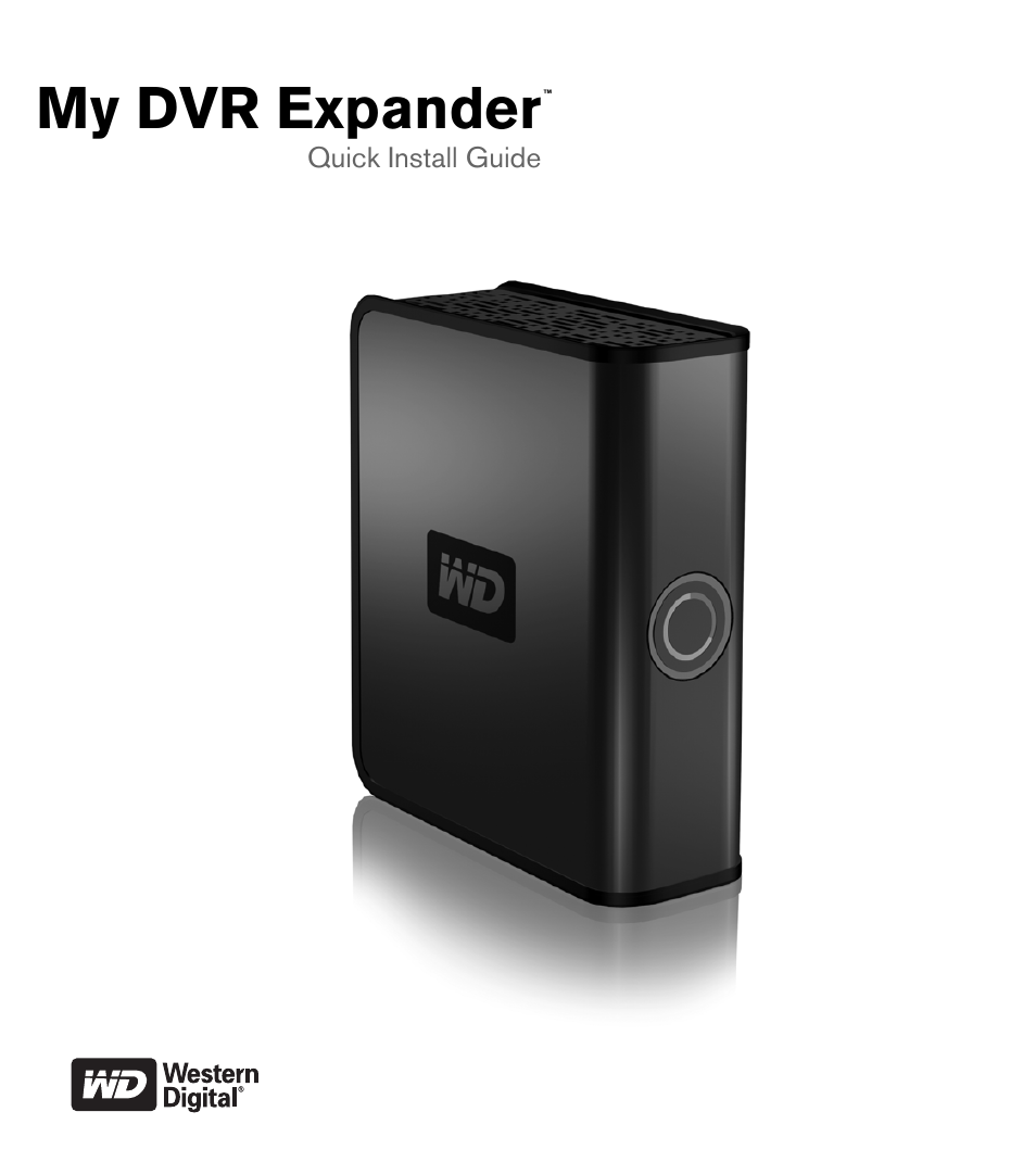 Western Digital My DVR Expander eSATA Edition Quick Install Guide User Manual | 11 pages