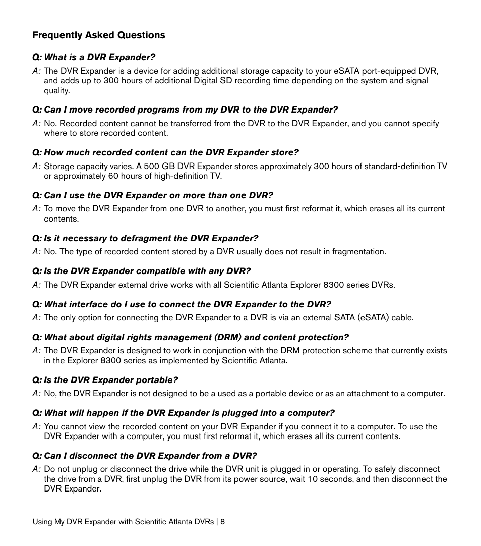 Western Digital My DVR Expander eSATA Edition Quick Install Guide User Manual | Page 9 / 11