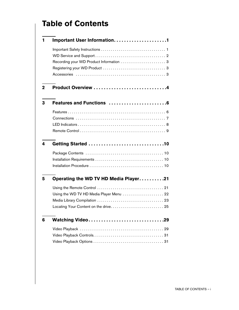 Western Digital WD TV HD Media Player (Gen 2) User Manual User Manual | Page 2 / 92
