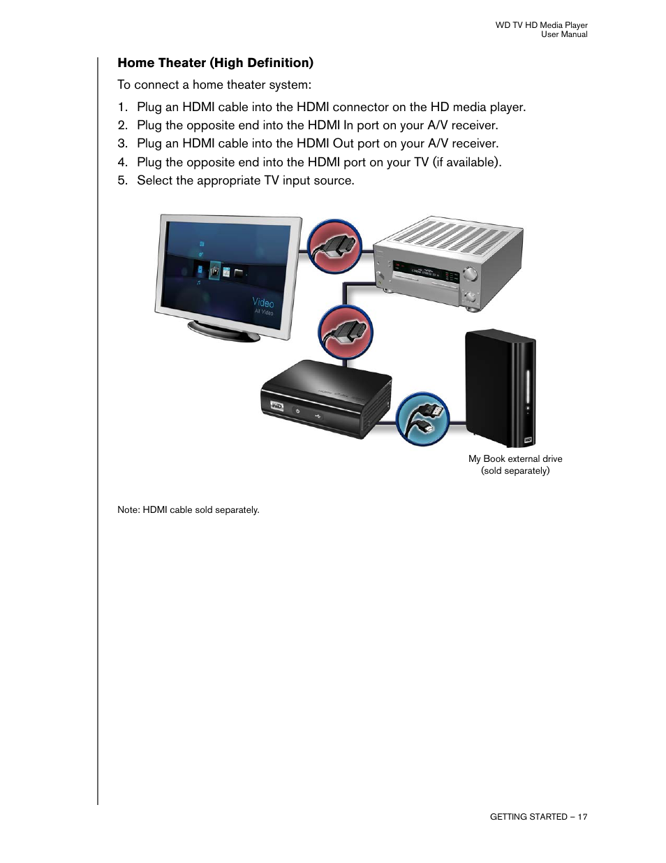 Home theater (high definition) | Western Digital WD TV HD Media Player (Gen 2) User Manual User Manual | Page 20 / 92