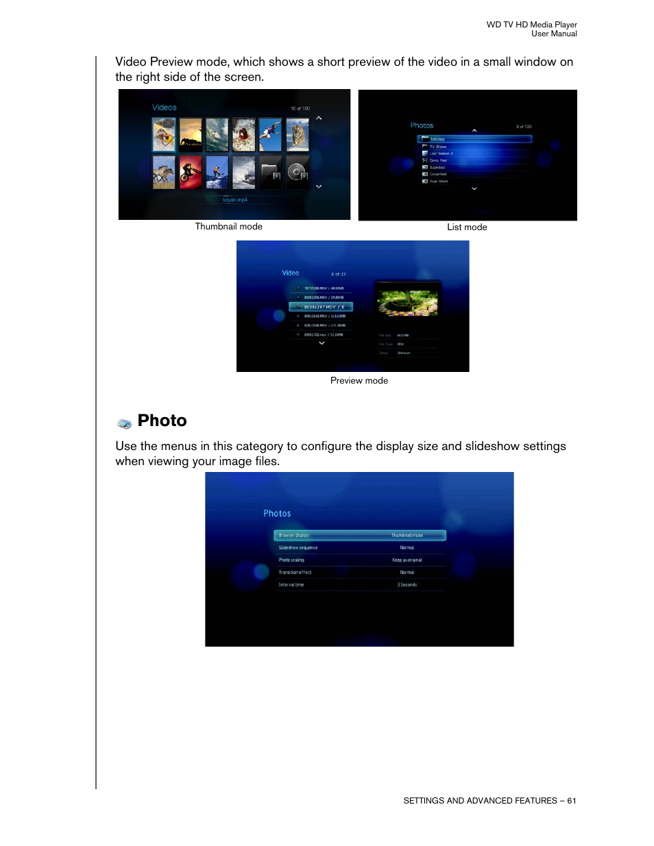 Photo | Western Digital WD TV HD Media Player (Gen 2) User Manual User Manual | Page 64 / 92