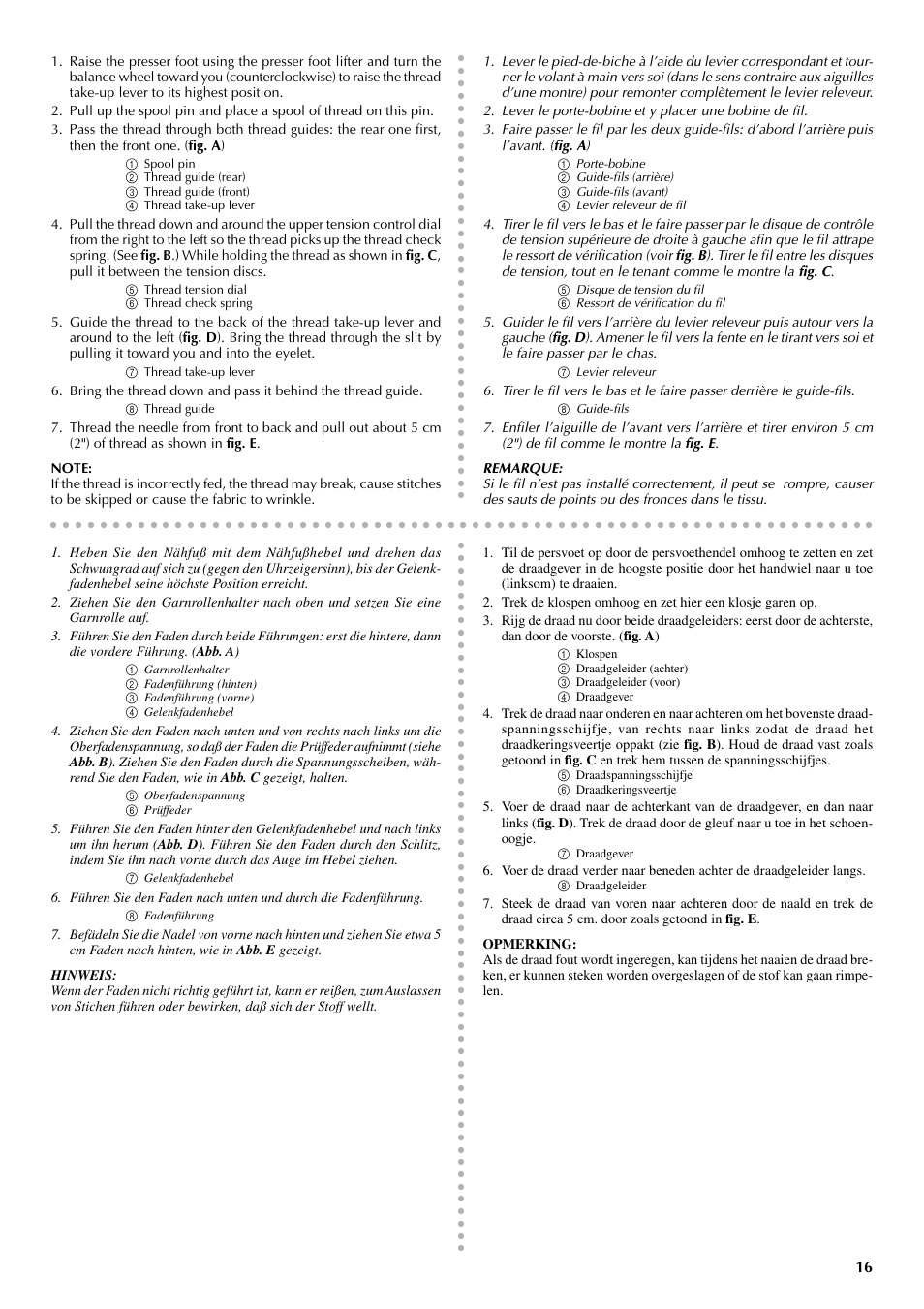 Brother VX 1400 User Manual | Page 23 / 65