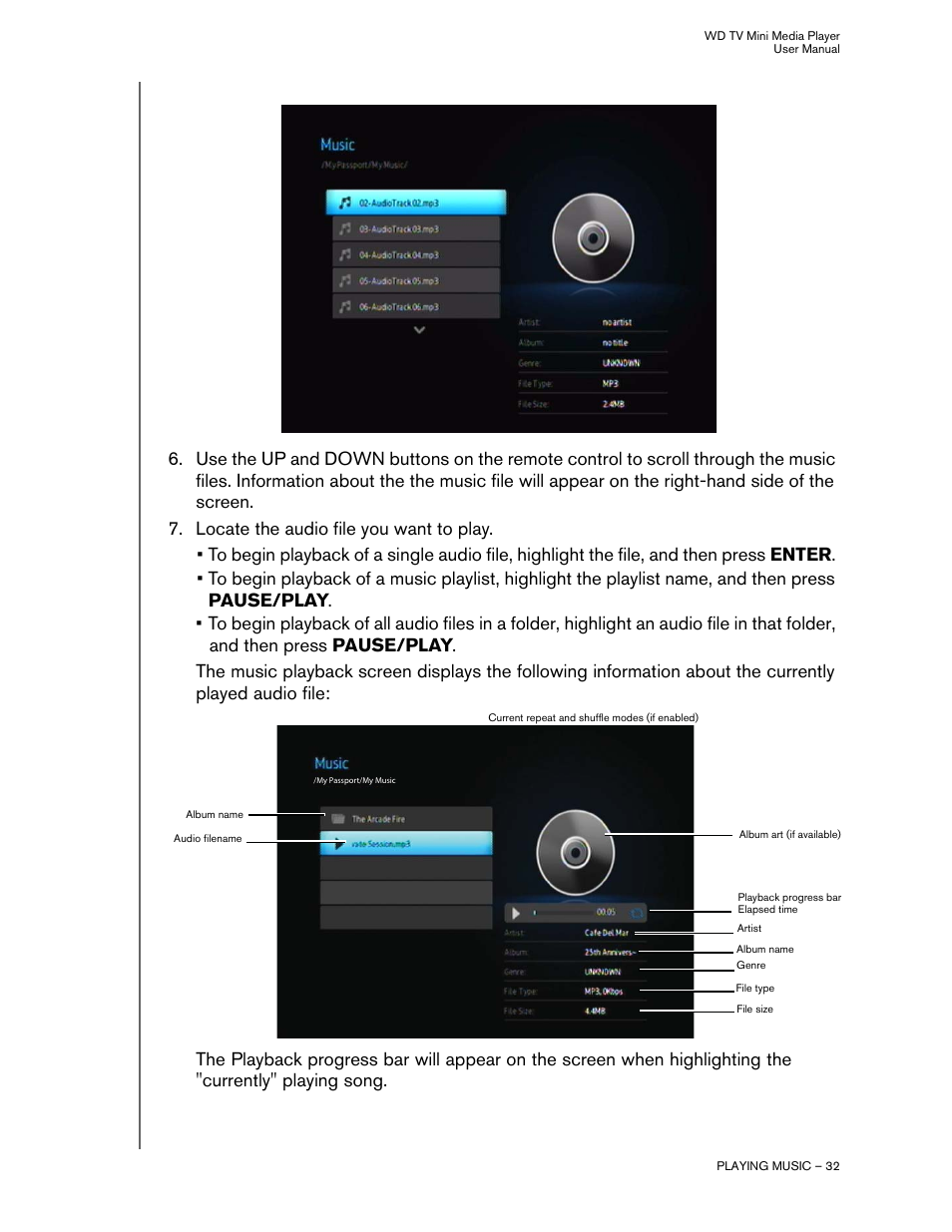 Western Digital WD TV Mini Media Player User Manual User Manual | Page 36 / 66