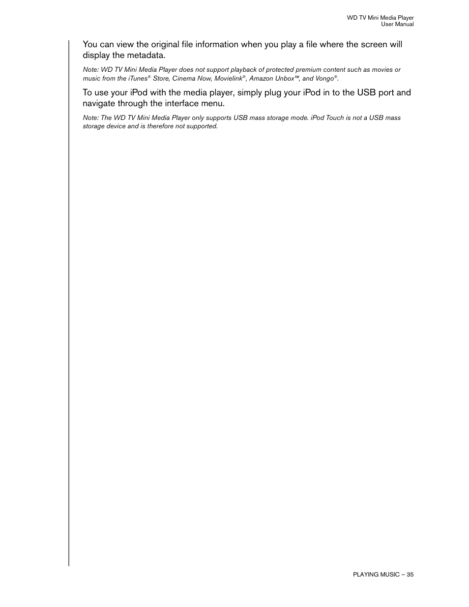Western Digital WD TV Mini Media Player User Manual User Manual | Page 39 / 66