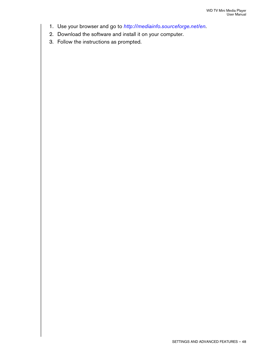 Western Digital WD TV Mini Media Player User Manual User Manual | Page 52 / 66