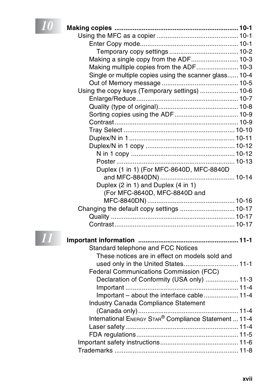 Brother MFC-8440  B User Manual | Page 19 / 231