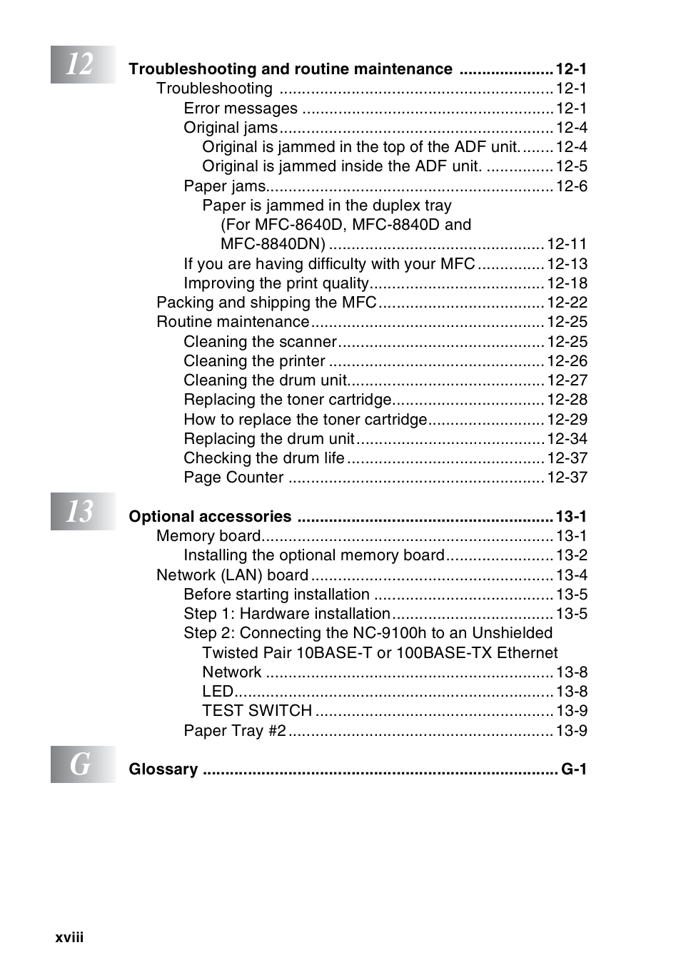 Brother MFC-8440  B User Manual | Page 20 / 231