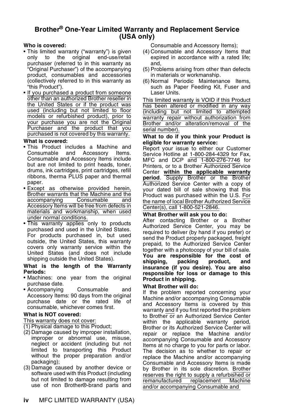 Brother | Brother MFC-8440  B User Manual | Page 6 / 231