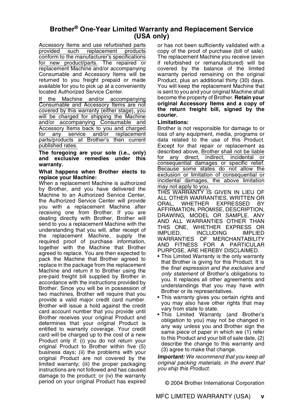 Brother | Brother MFC-8440  B User Manual | Page 7 / 231