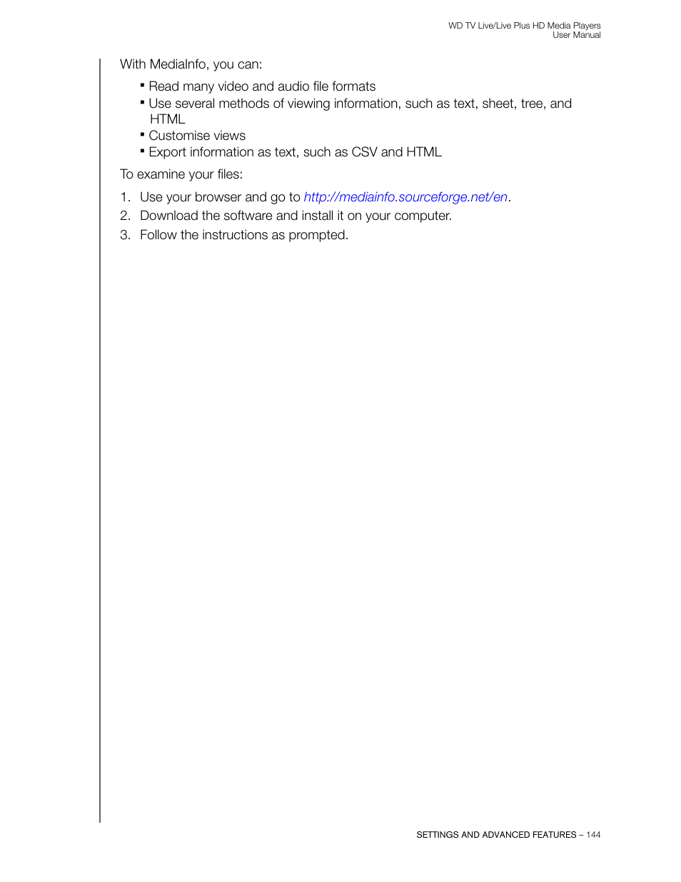 Western Digital WD TV Live/Live Plus Media Player User Manual User Manual | Page 148 / 170
