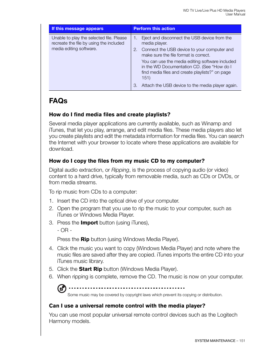 Faqs, How do i find media files and create playlists | Western Digital WD TV Live/Live Plus Media Player User Manual User Manual | Page 155 / 170
