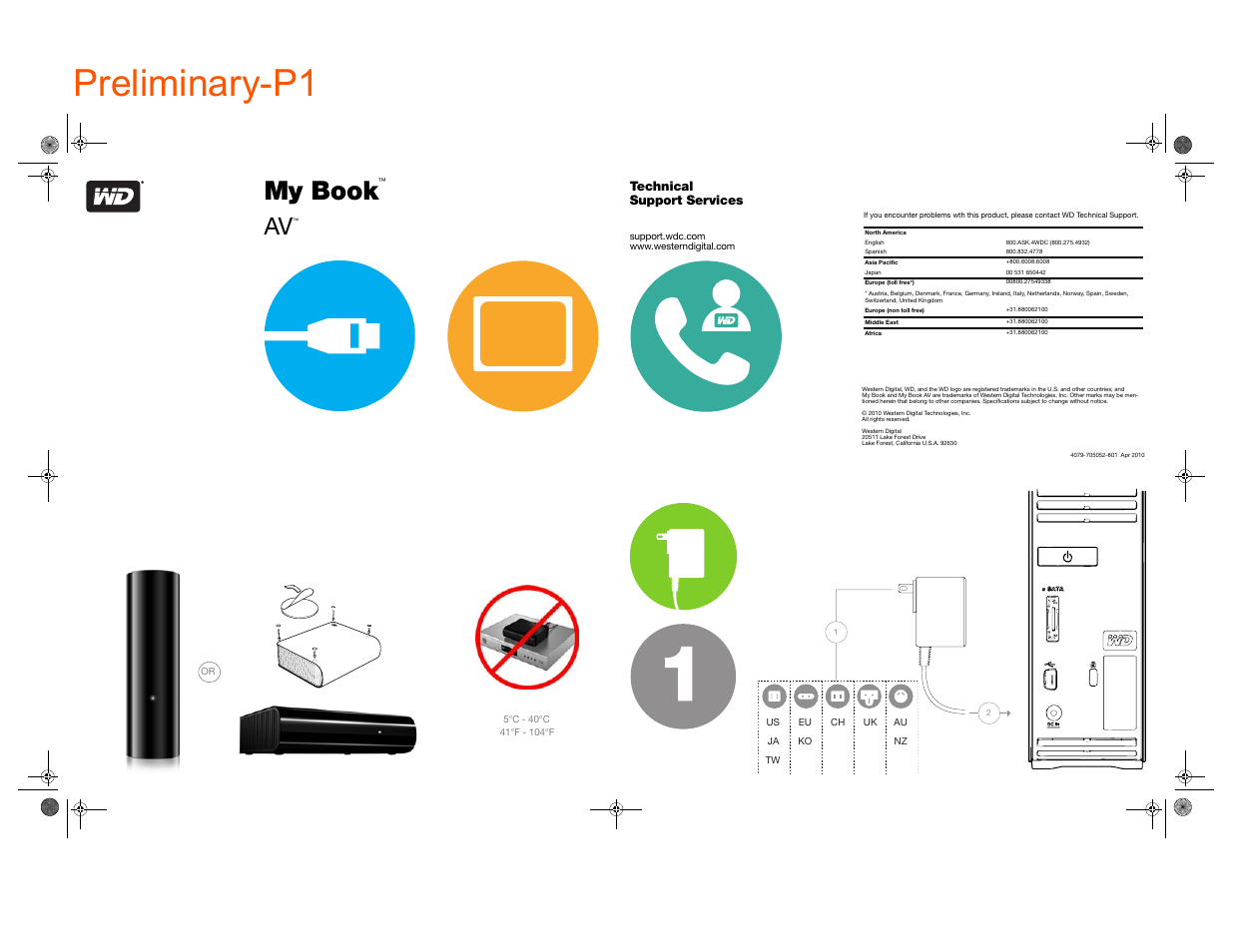 Preliminary-p1, My book, Technical support services | Western Digital My Book AV DVR Expander Quick Install Guide User Manual | Page 3 / 7