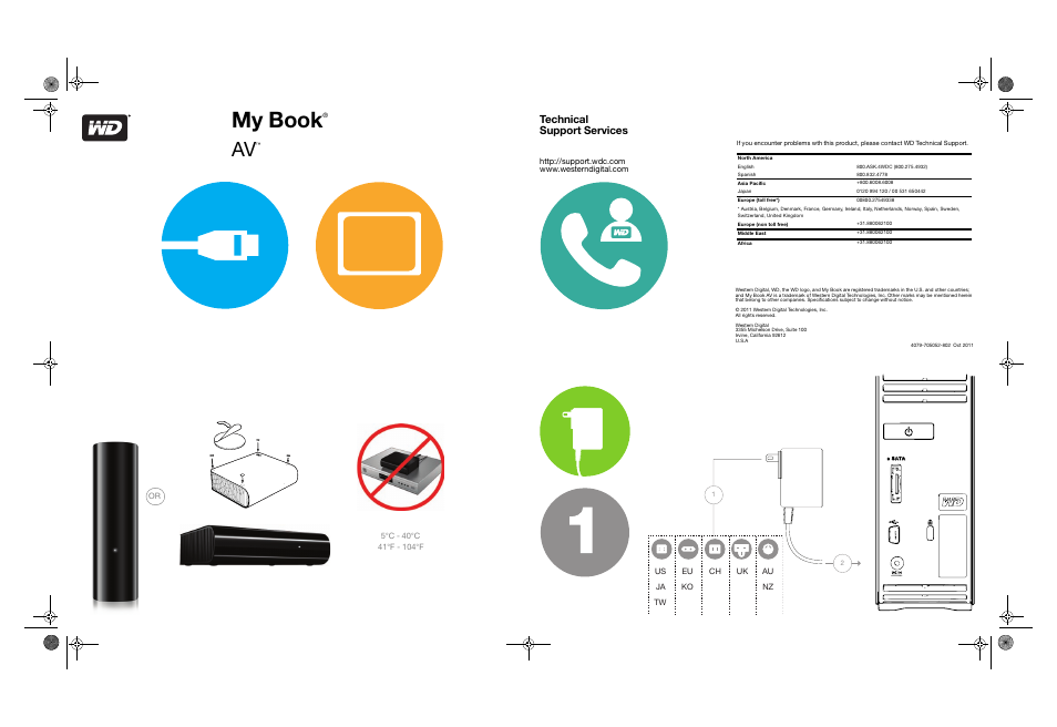 My book, Technical support services | Western Digital My Book AV DVR Expander Quick Install Guide User Manual | Page 7 / 7