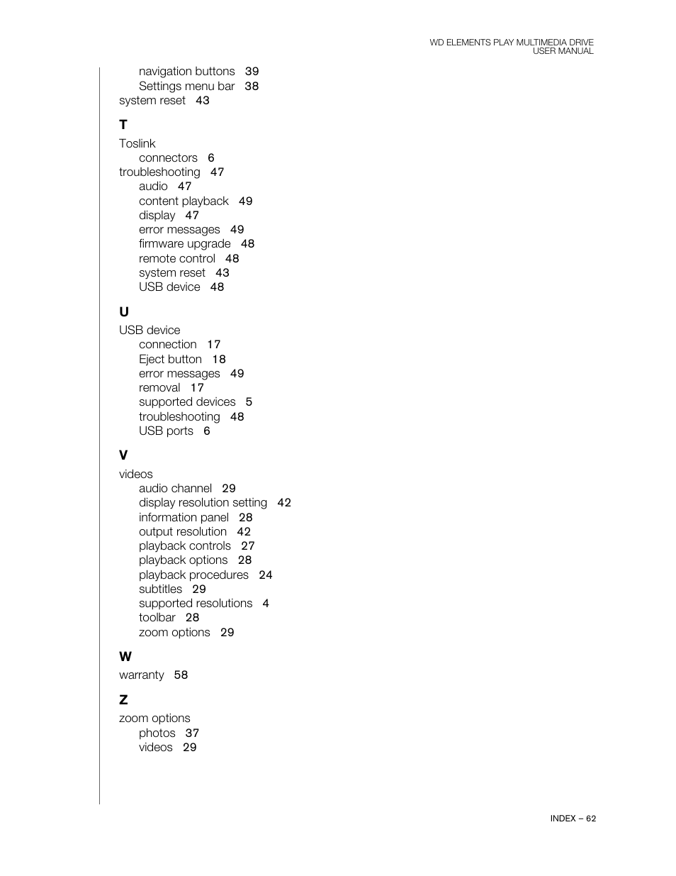 Western Digital WD Elements Play User Manual User Manual | Page 66 / 66