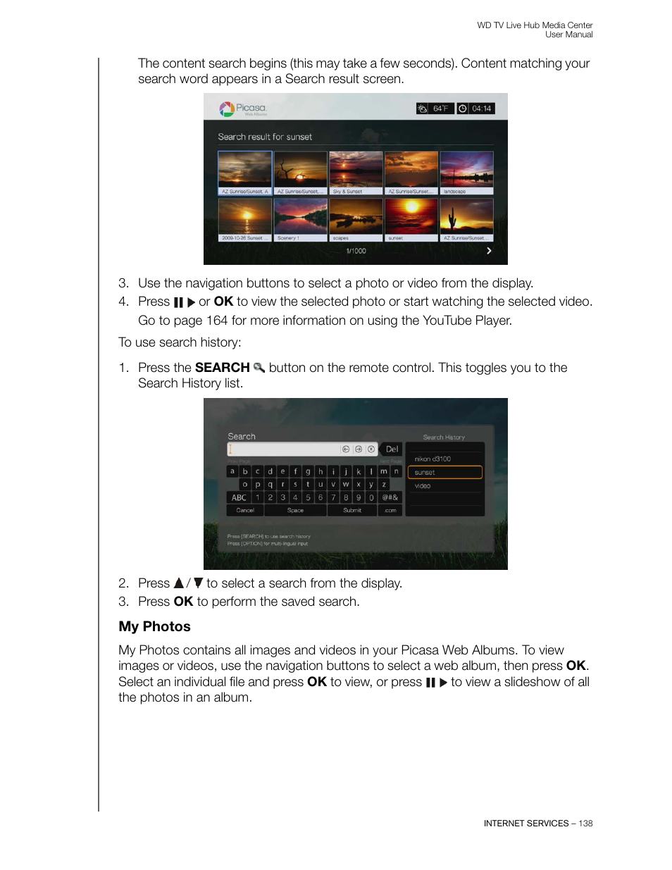 My photos | Western Digital WD TV Live Hub Media Center User Manual User Manual | Page 143 / 241