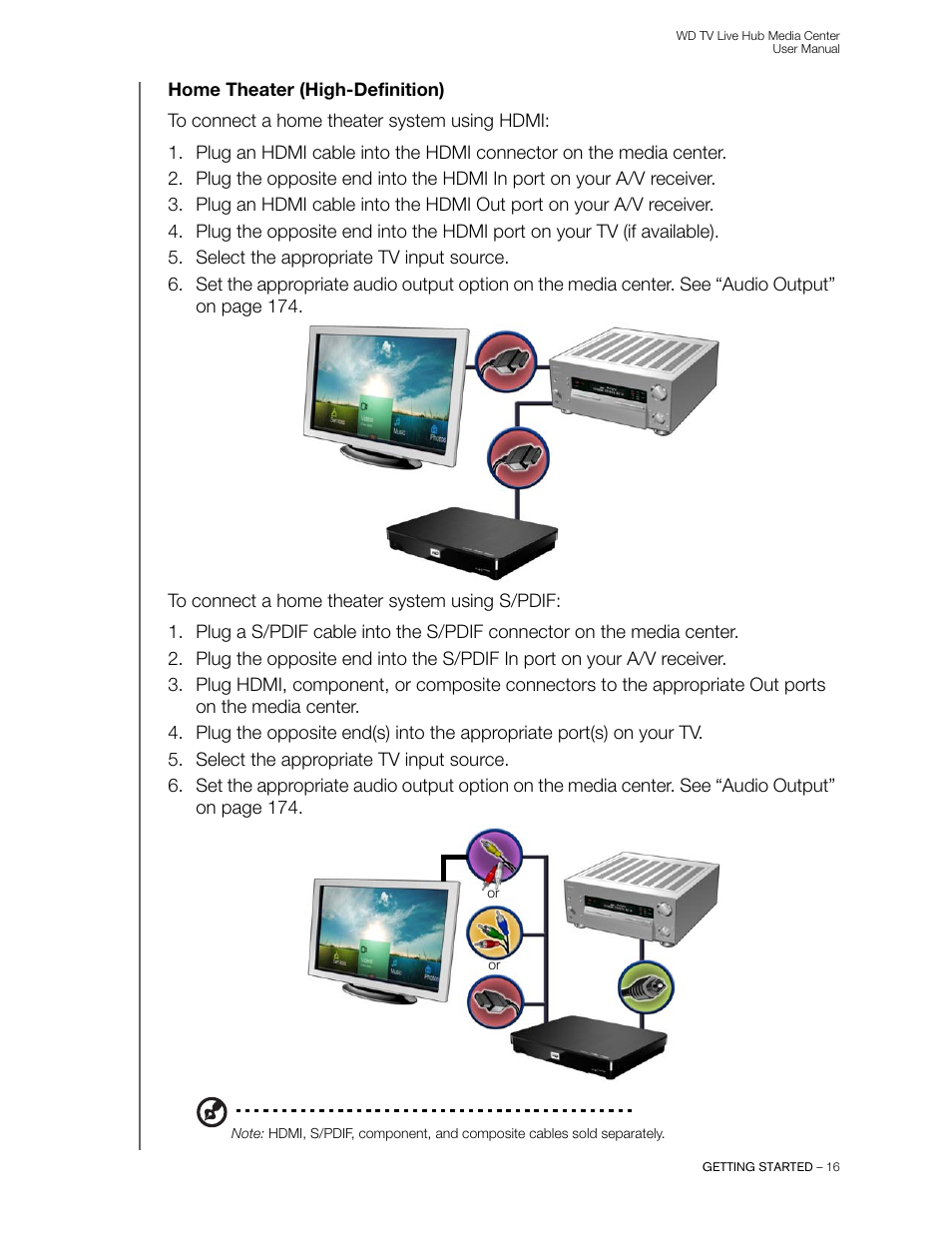 Home theater (high-definition) | Western Digital WD TV Live Hub Media Center User Manual User Manual | Page 21 / 241