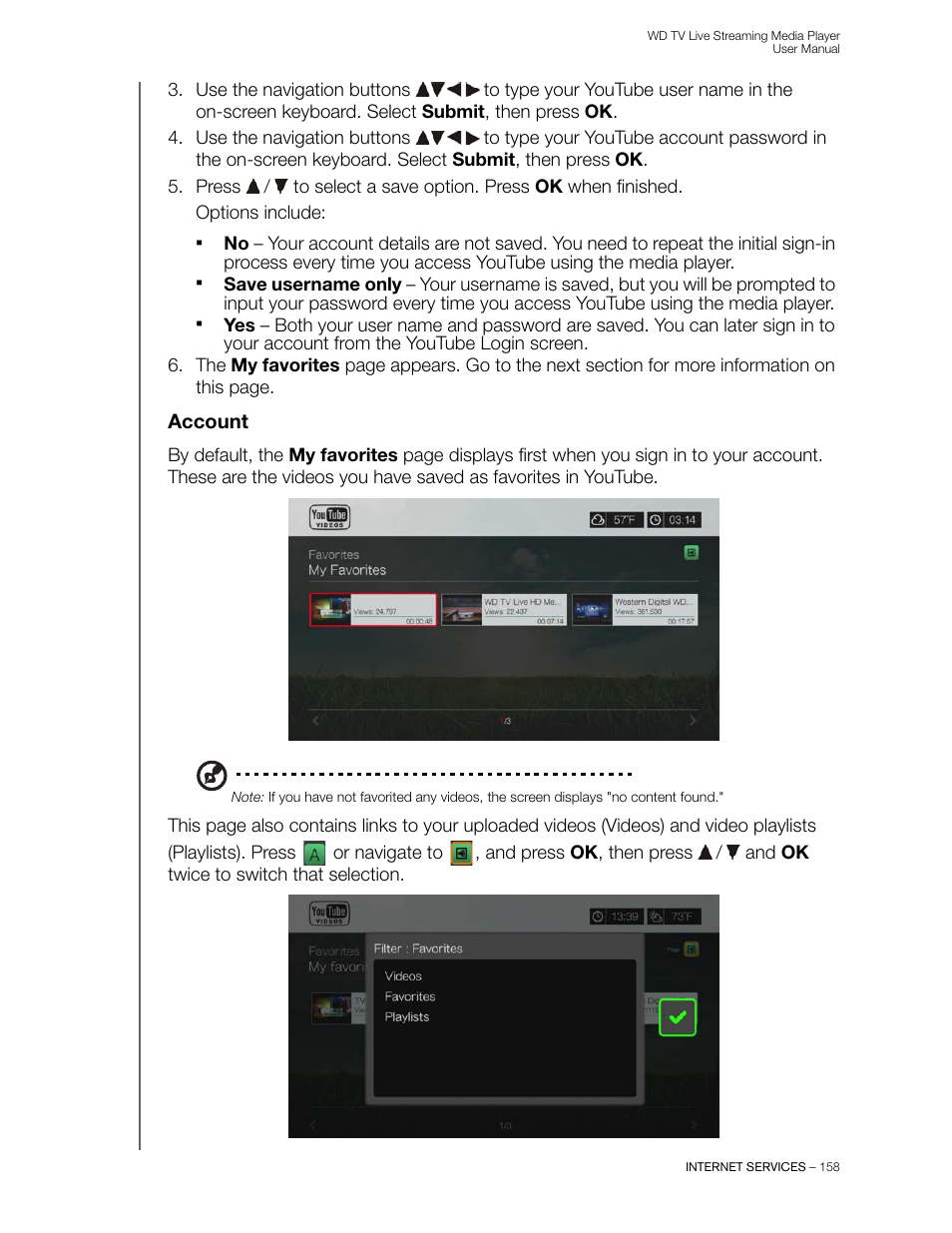 Account | Western Digital WD TV Live Streaming Media Player (Gen 3) User Manual User Manual | Page 163 / 237