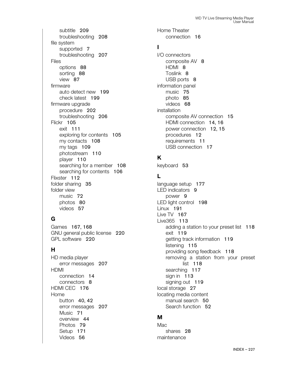 Western Digital WD TV Live Streaming Media Player (Gen 3) User Manual User Manual | Page 232 / 237