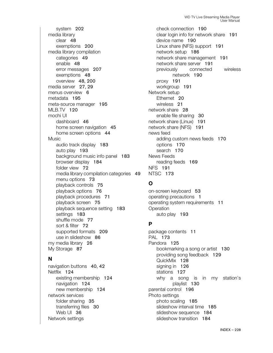 Western Digital WD TV Live Streaming Media Player (Gen 3) User Manual User Manual | Page 233 / 237