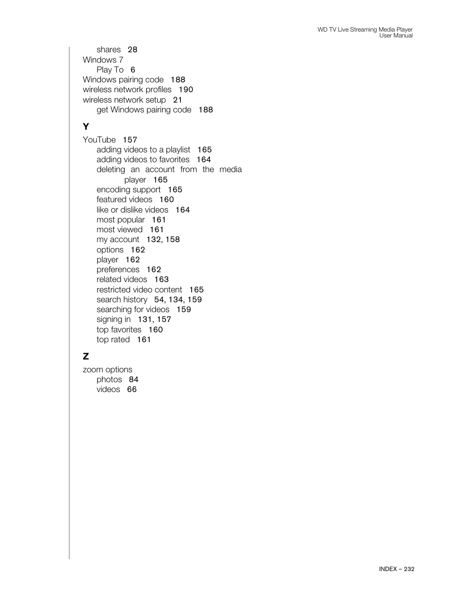 Western Digital WD TV Live Streaming Media Player (Gen 3) User Manual User Manual | Page 237 / 237
