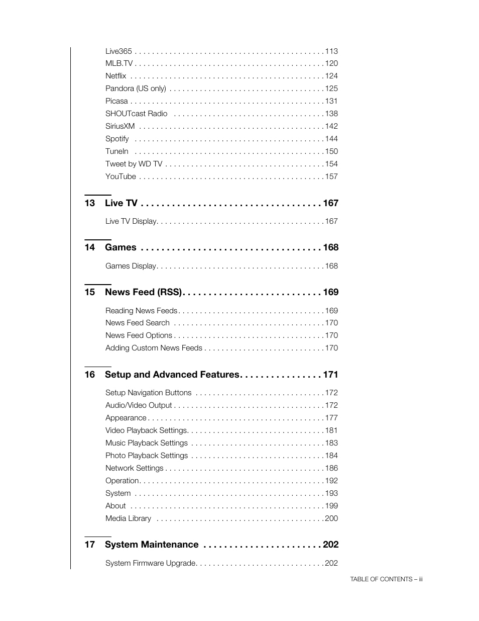 Western Digital WD TV Live Streaming Media Player (Gen 3) User Manual User Manual | Page 4 / 237