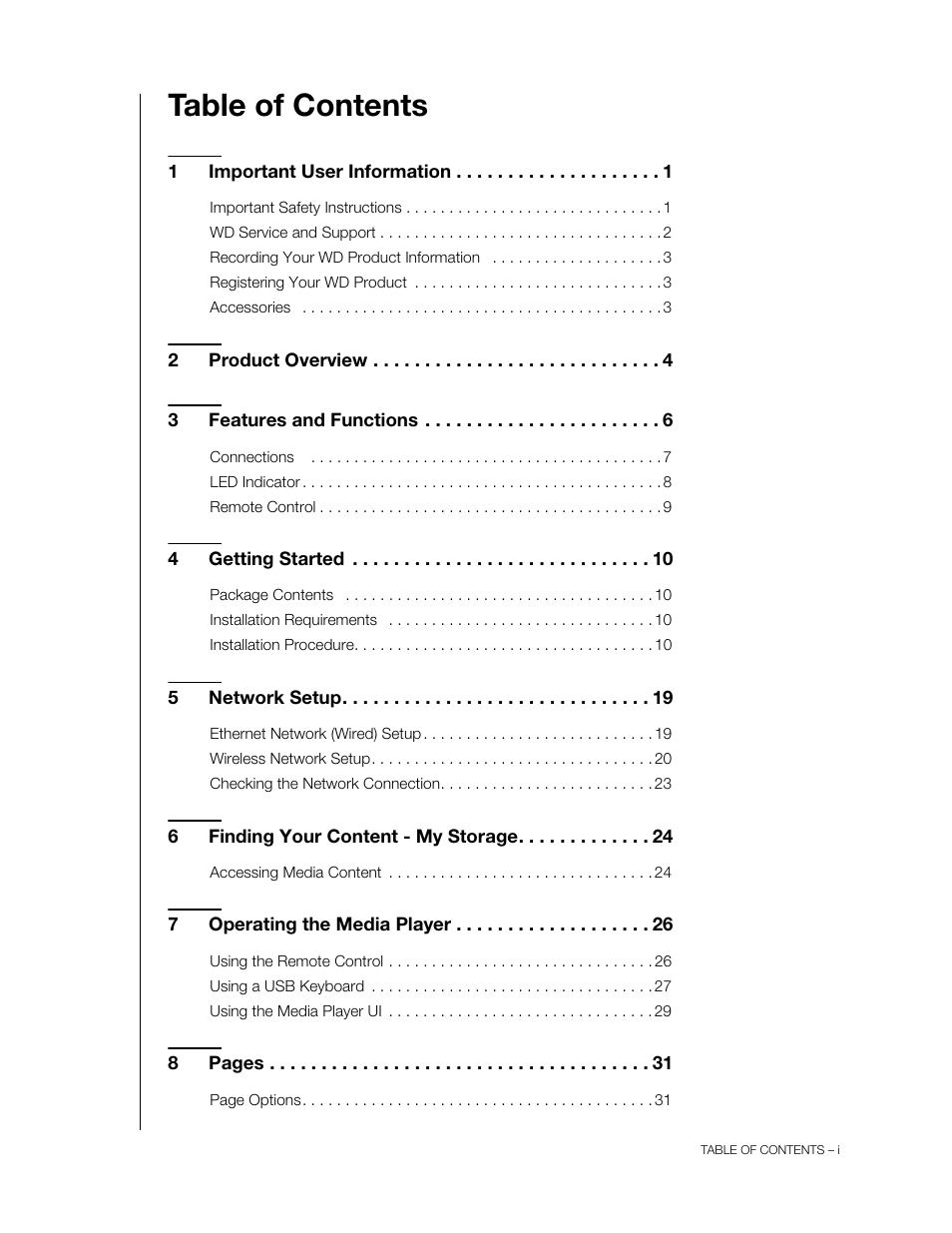 Western Digital WD TV Play Media Player User Manual User Manual | Page 2 / 171