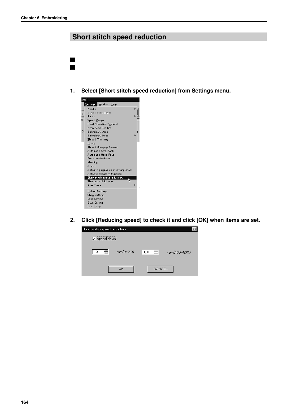 Short stitch speed reduction | Brother BES-962BC User Manual | Page 166 / 270