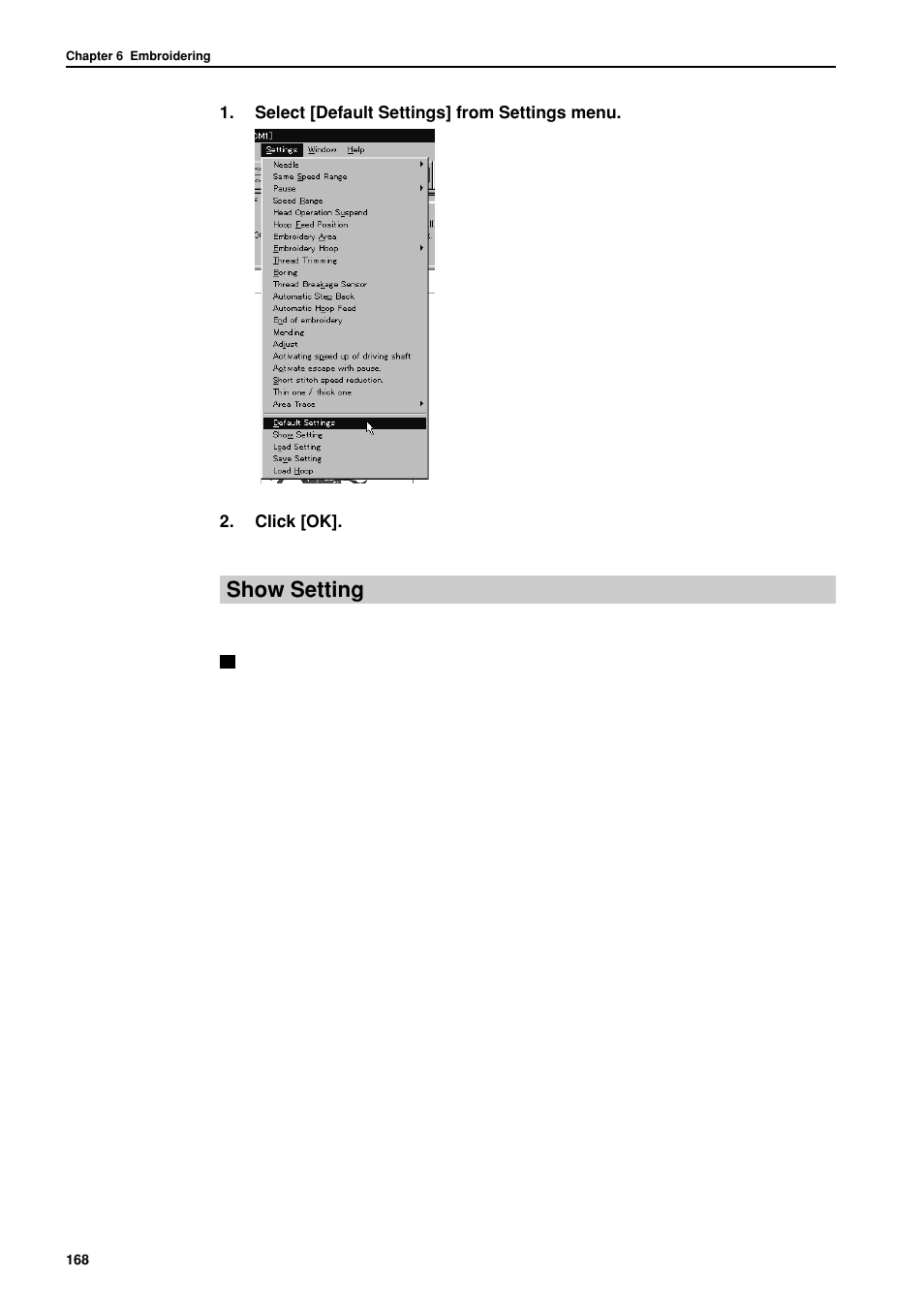 Show setting | Brother BES-962BC User Manual | Page 170 / 270