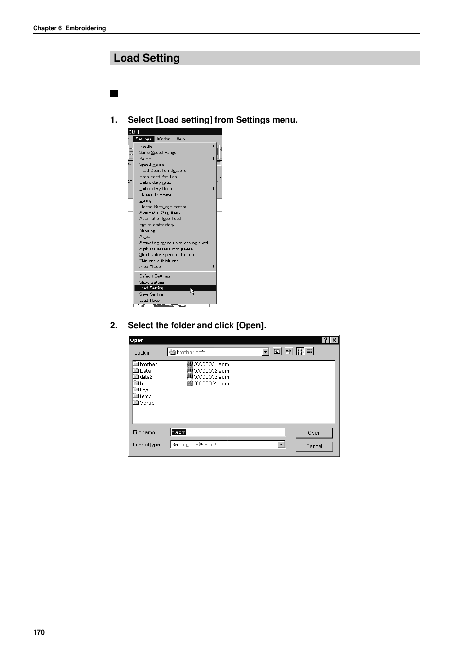 Load setting | Brother BES-962BC User Manual | Page 172 / 270