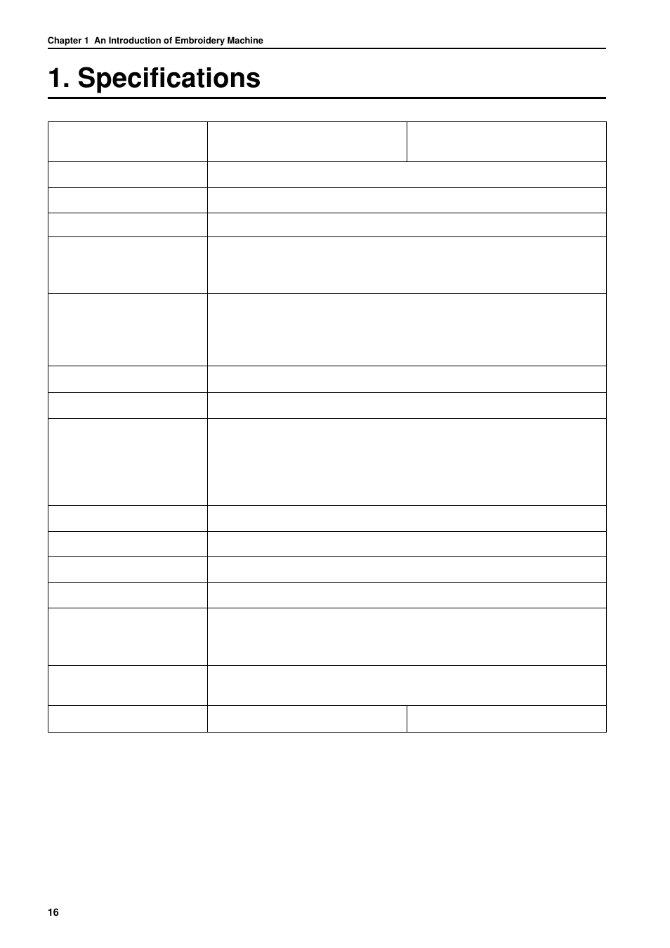 Specifications | Brother BES-962BC User Manual | Page 18 / 270