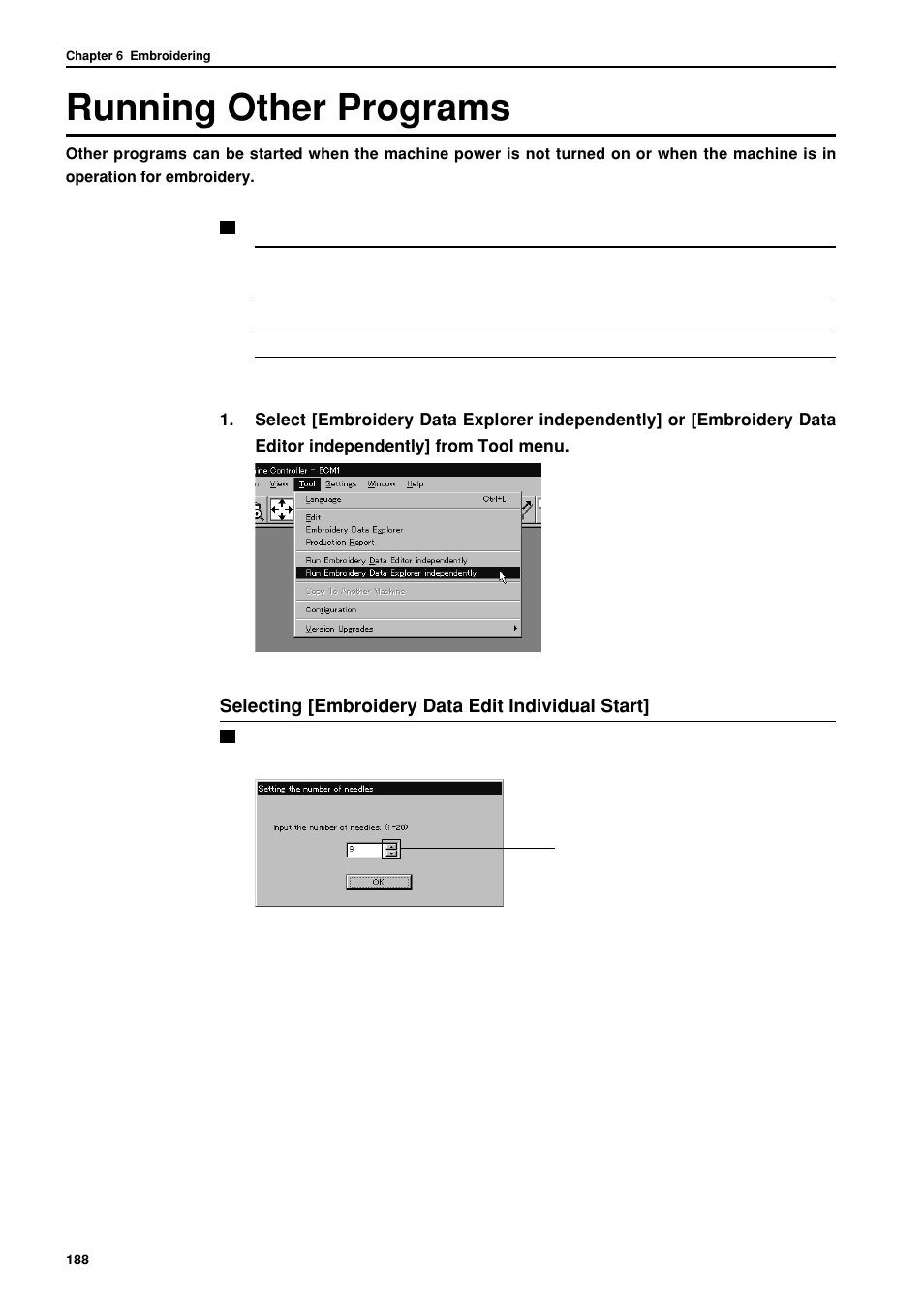 Running other programs | Brother BES-962BC User Manual | Page 190 / 270