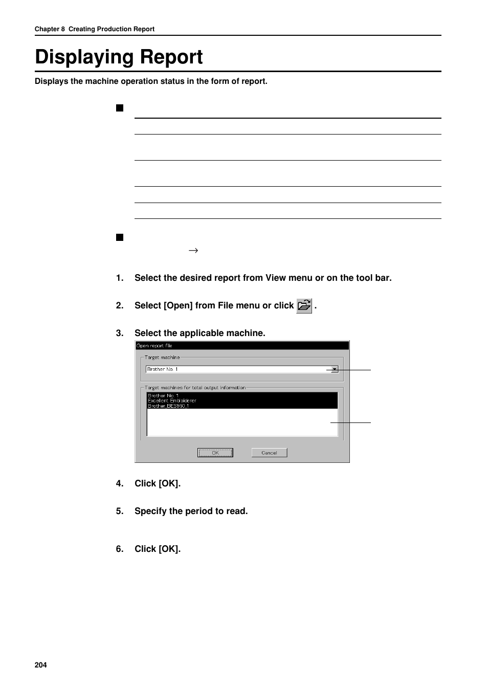 Displaying report | Brother BES-962BC User Manual | Page 206 / 270