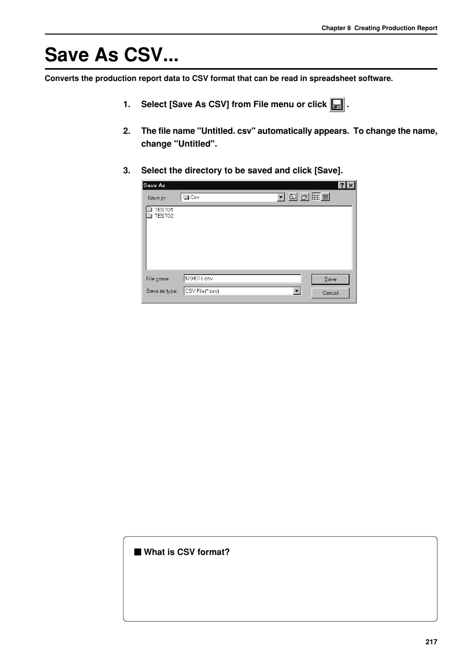 Save as csv | Brother BES-962BC User Manual | Page 219 / 270
