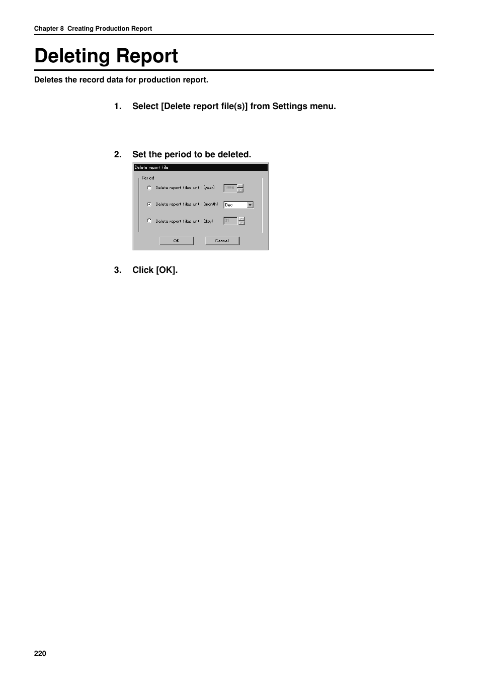 Deleting report | Brother BES-962BC User Manual | Page 222 / 270