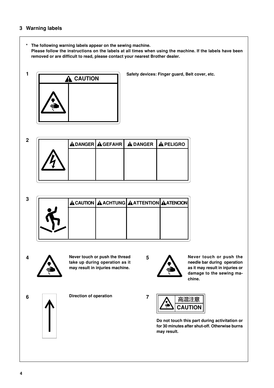 Caution | Brother BES-962BC User Manual | Page 6 / 270