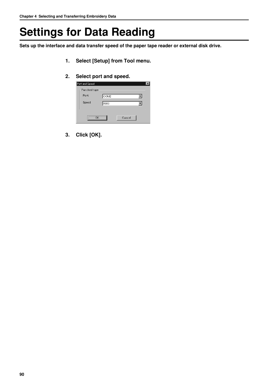 Settings for data reading | Brother BES-962BC User Manual | Page 92 / 270