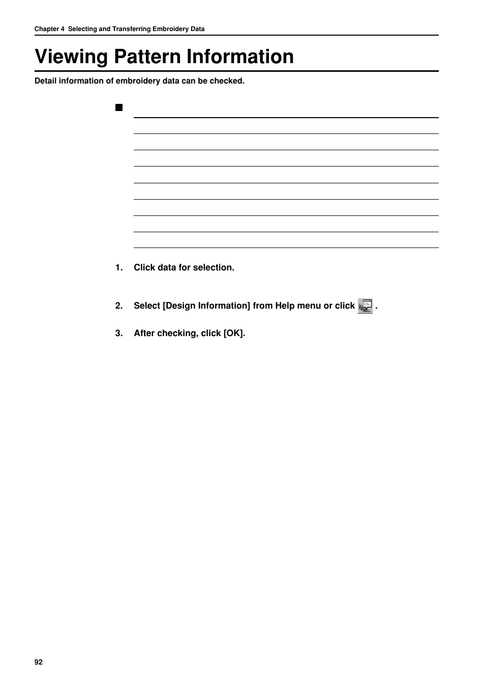 Viewing pattern information | Brother BES-962BC User Manual | Page 94 / 270